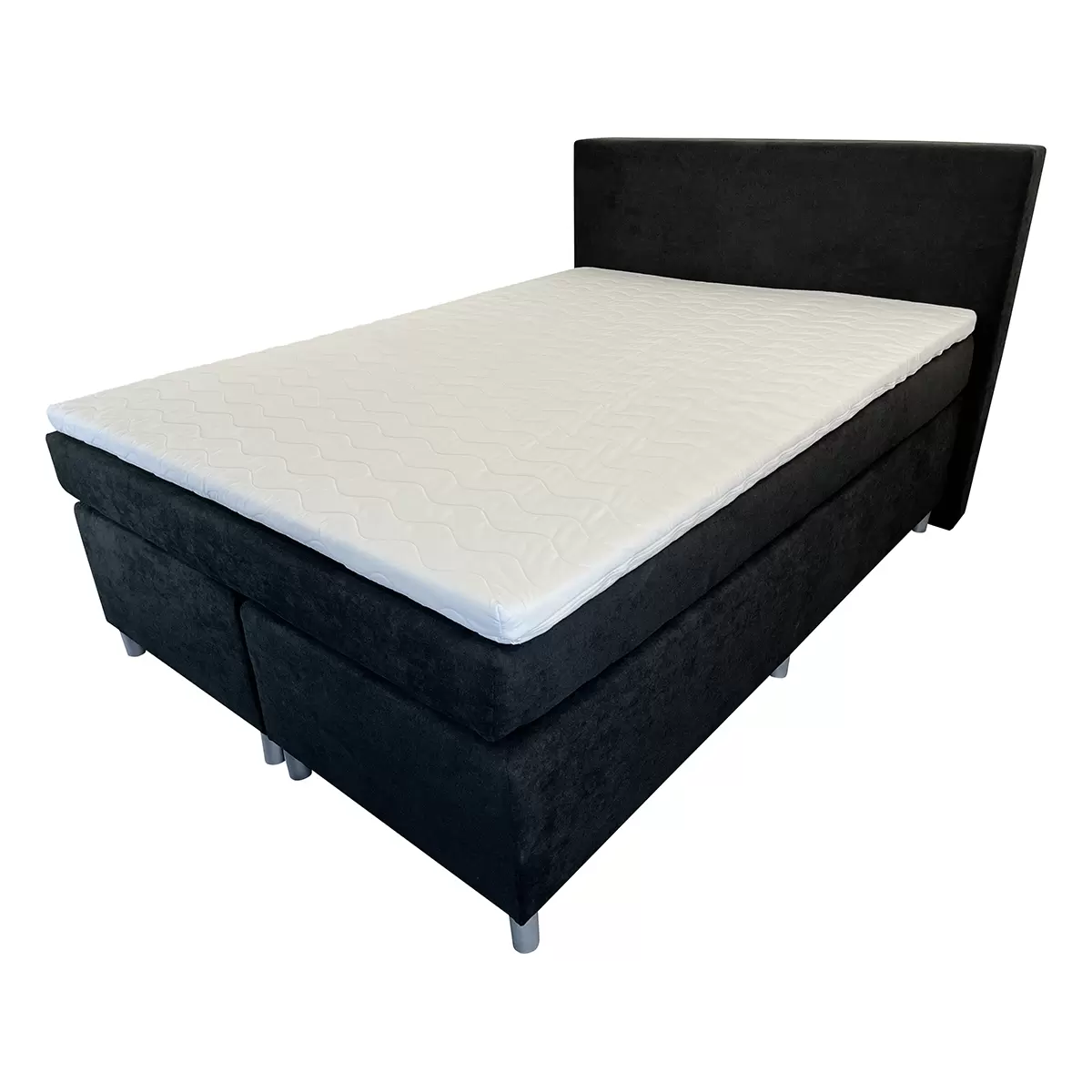 Boxspringbett Grenchen 140 x 200 Schwarz
