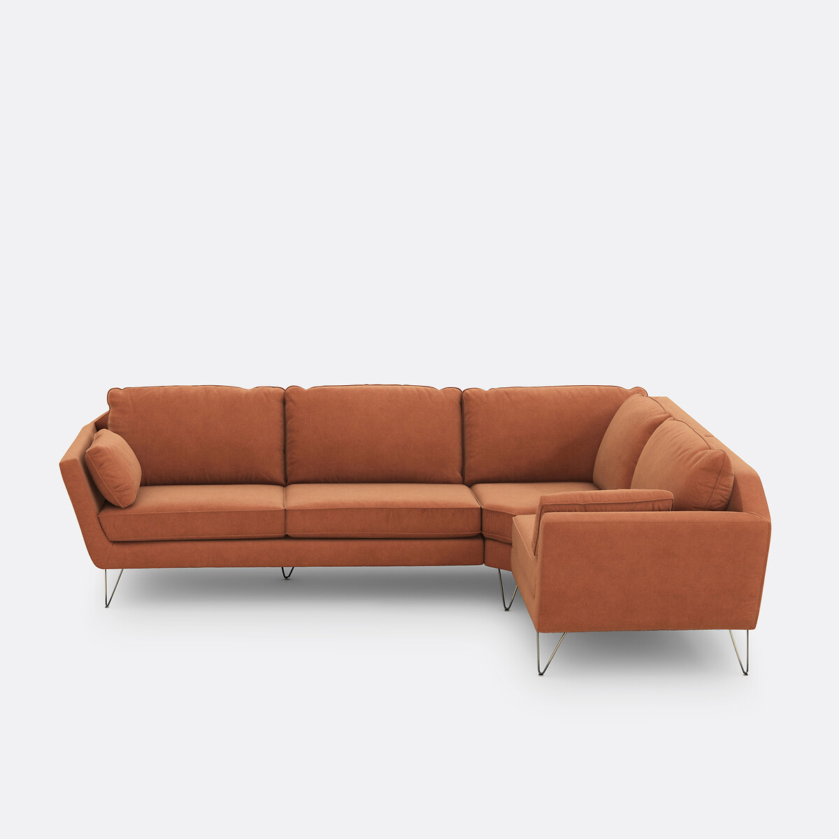 LA REDOUTE INTERIEURS<br>Sofá de canto XL em veludo, Topim