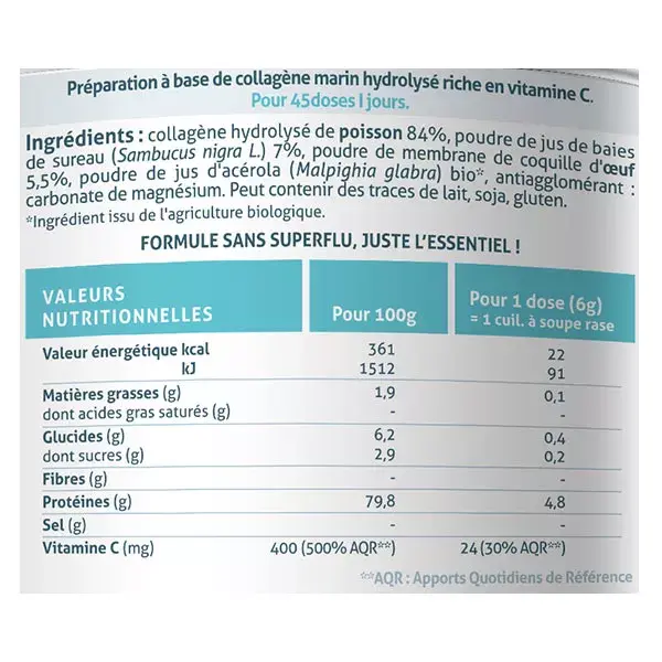 Nuviline Colágeno Marinho para Articulações Plus com Membrana de Ovo Sabor Sabugueiro 280g