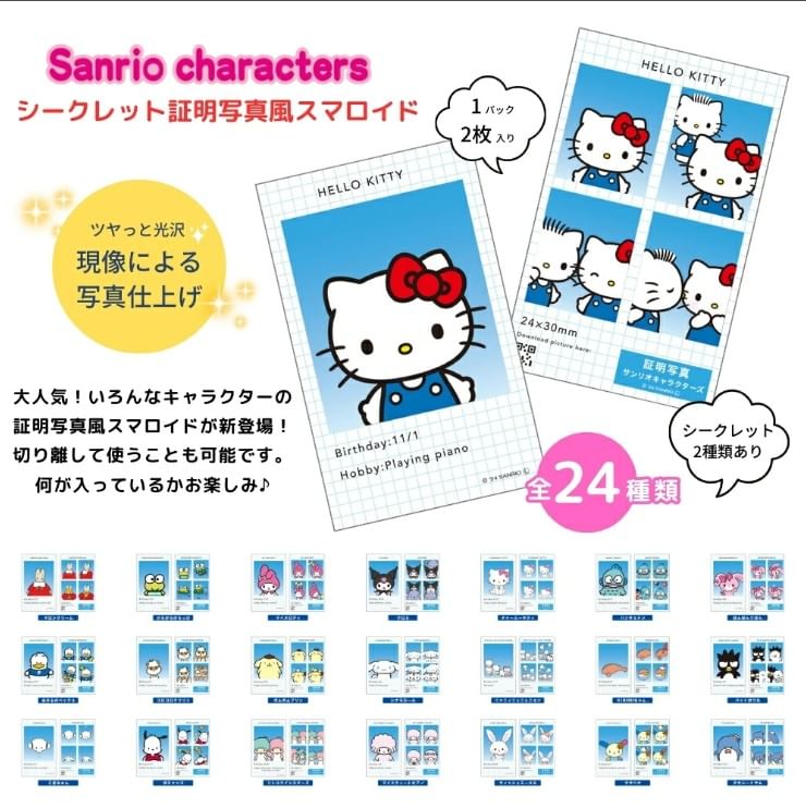 Sanrio - Sanrio Characters Secret ID Foto Stijl Sumaroid / Fotokaart (Set van 2 foto's) (24 soorten) (Blind Box)