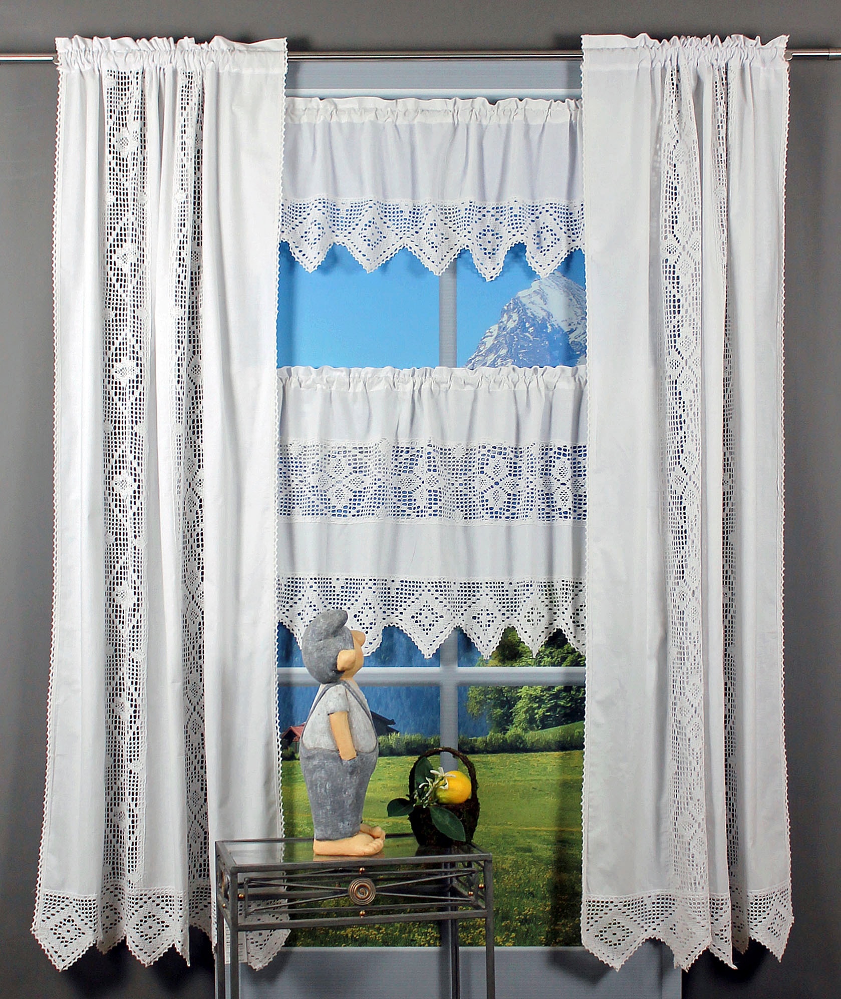 HOSSNER - ART OF HOME DECO Gardine »Achental« Stangendurchzug 1 Stk. tlg.
