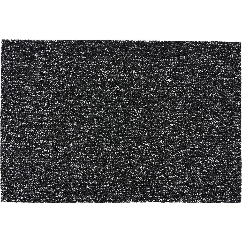 Set de table rectangulaire pvc effet spaghetti noir uni