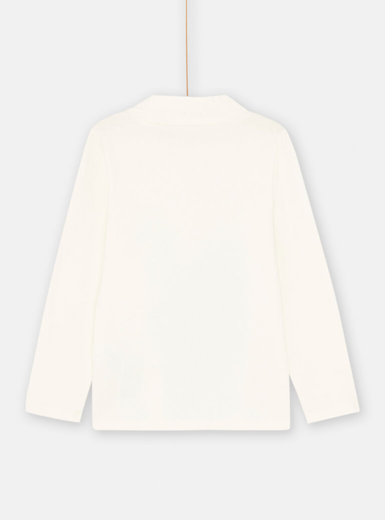 Sous-pull blanc à manches longues