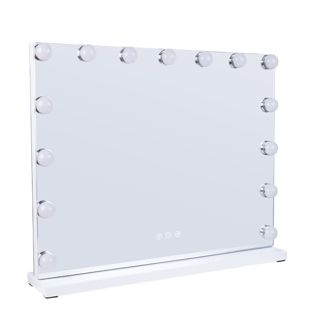 UNIQ XL Hollywood Vanity Spejl med 15 LED pærer og touch funktion