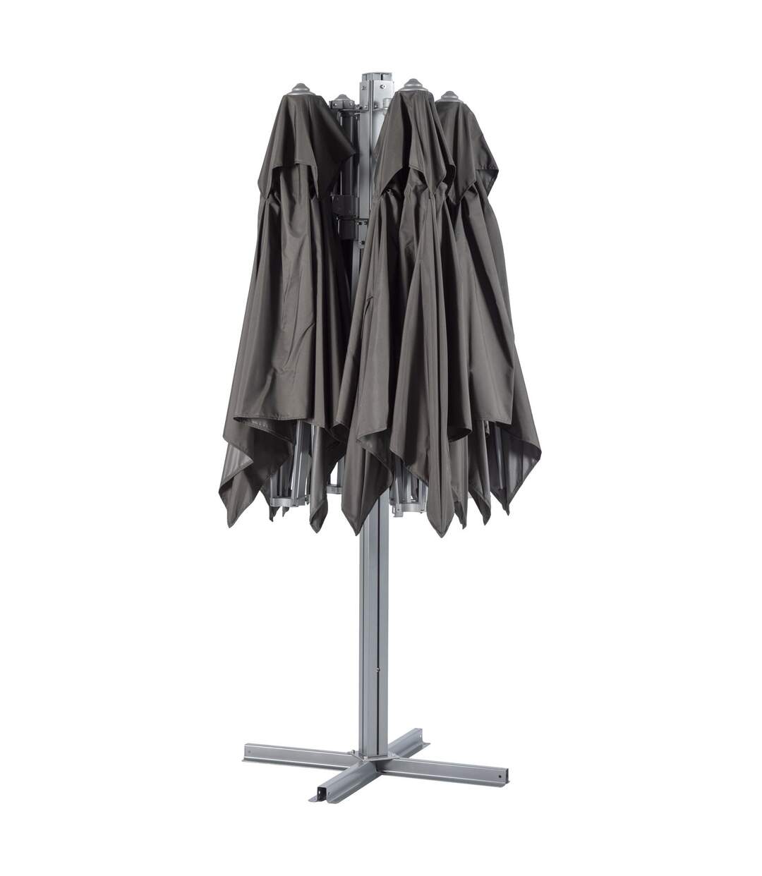 Parasol carré design 4 Toiles Setiri - L. 415 x l. 415 cm - Gris ardoise