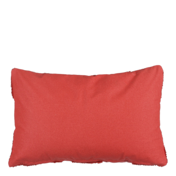 Kussen cirkel rood - l55xb35xh10cm