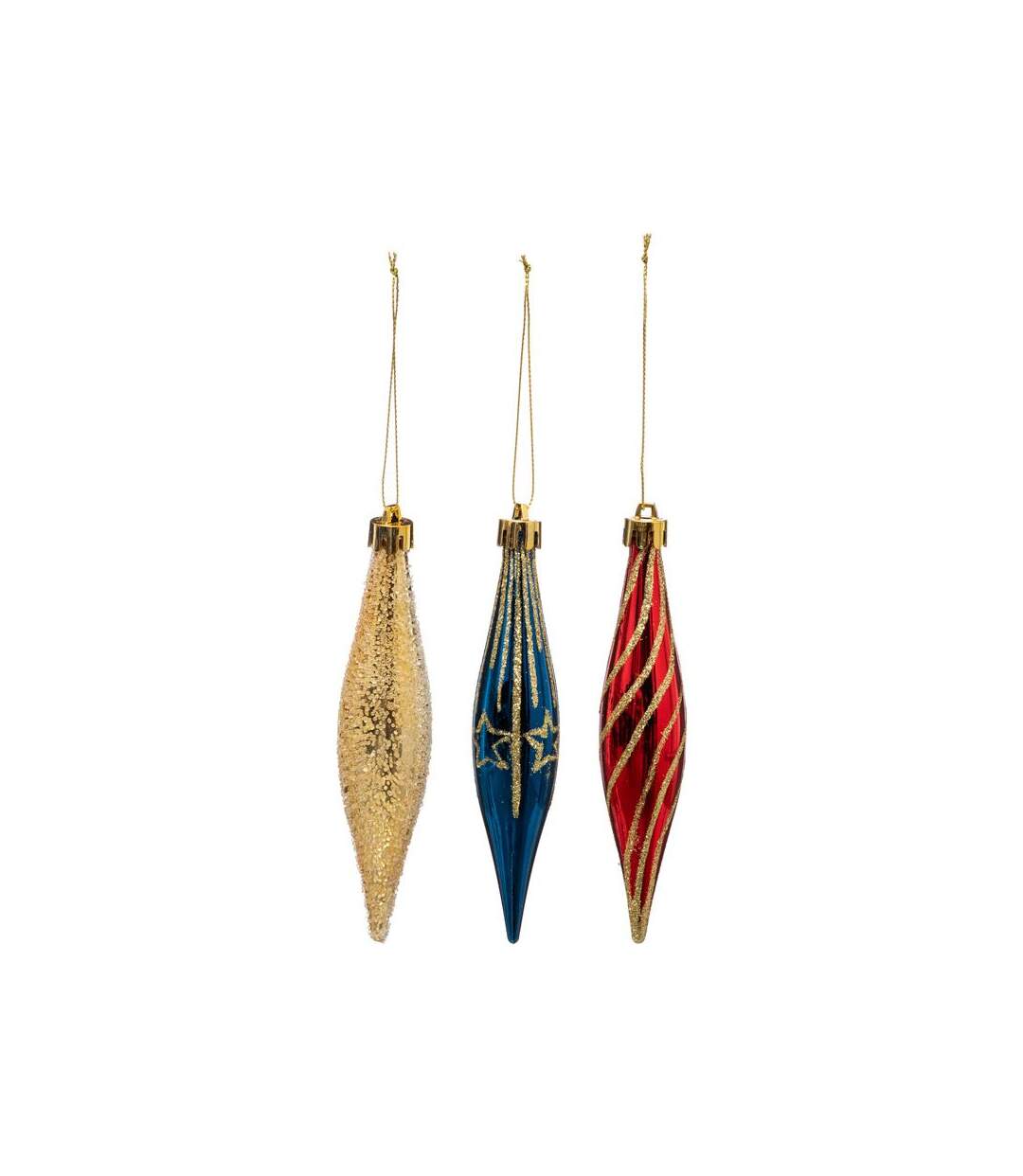 Sujet de Noël 3 Glaçons La Piste 15cm Multicolore