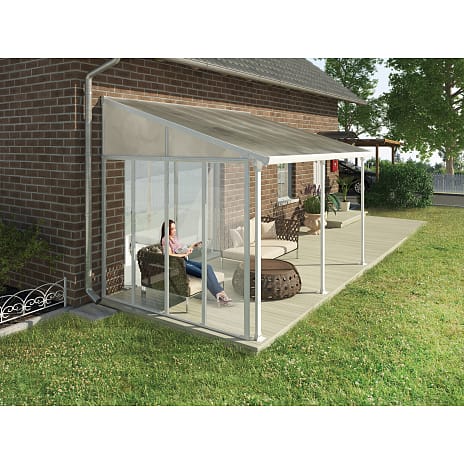 Side til Feria overdækket terrasse hvid - 3M