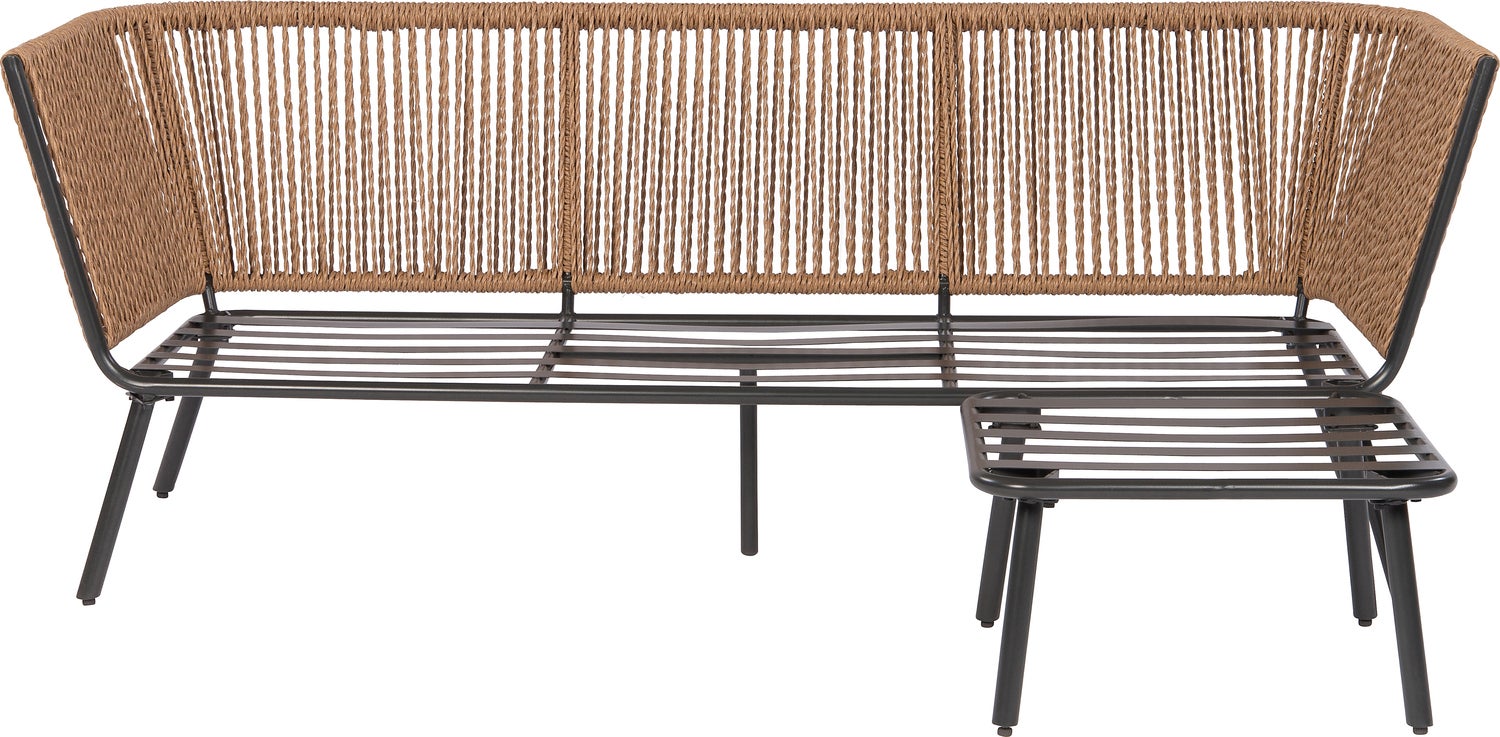 Intratuin 3-zits loungebank chaise longue Iris naturel