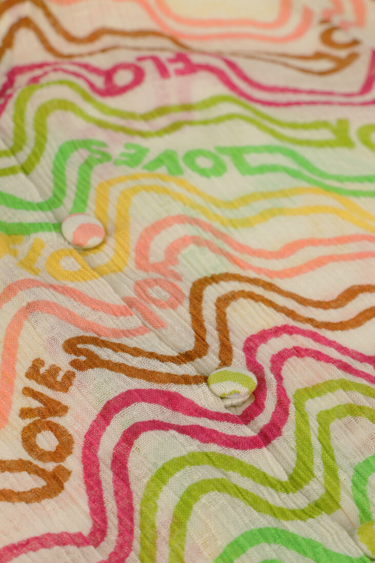 LIKE FLO multi like flo blouse fancy woven rainbow knotted blouse