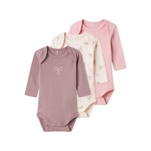 Name It Bow 3-pak Body, Barely Pink, 56 cm