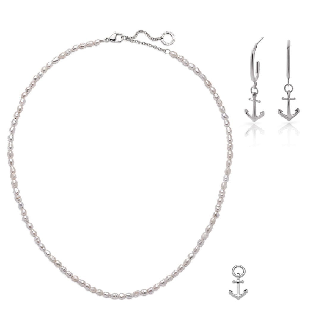 Paul Hewitt Schmuckset Anchor Marinium Ocean Steel Silbrig