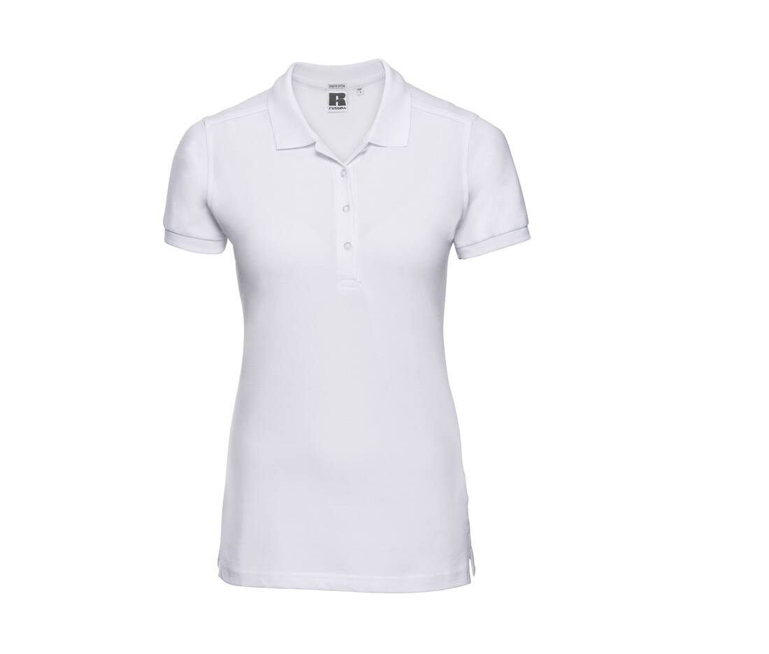Russell JZ565 - Polo Femme Élégant en Coton avec Boutons Nacrés