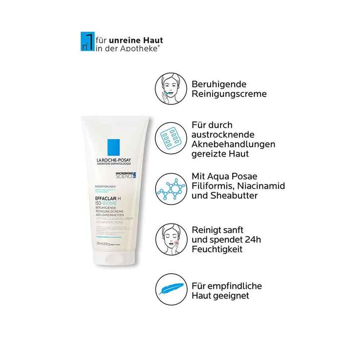 La Roche Posay Effaclar H Iso-Biome Reinigungscreme, 200 ml