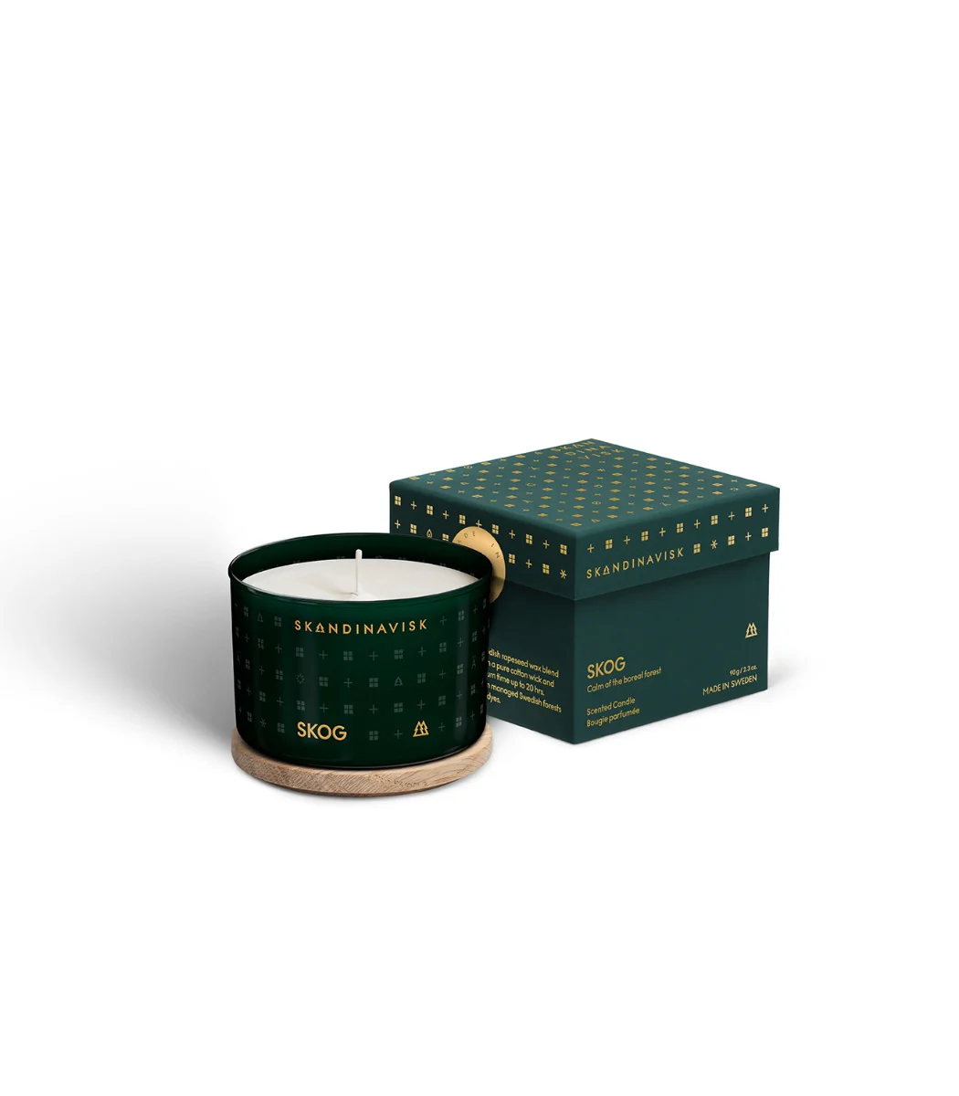 Skandinavisk  Skog duftlys, 90 g. - Forrest Green