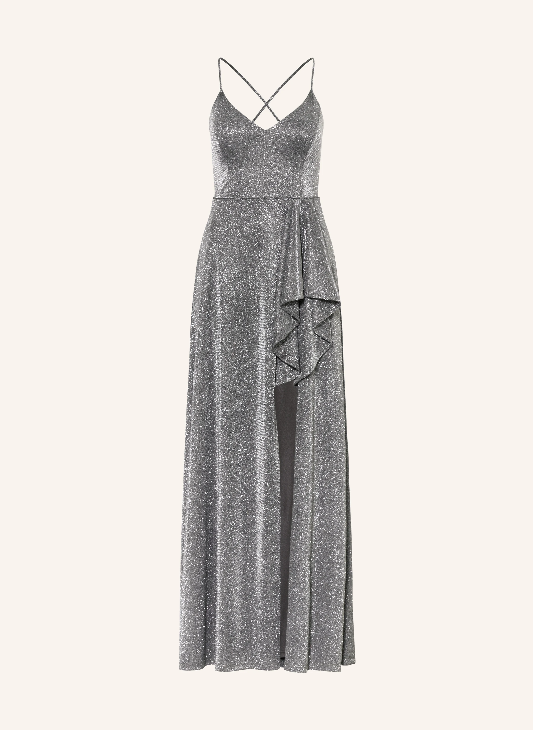 VM Vera Mont Abendkleid mit Glitzergarn und Cut-out