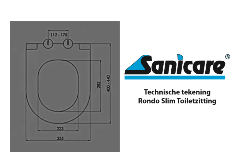Sanicare Rondo slim toiletzitting