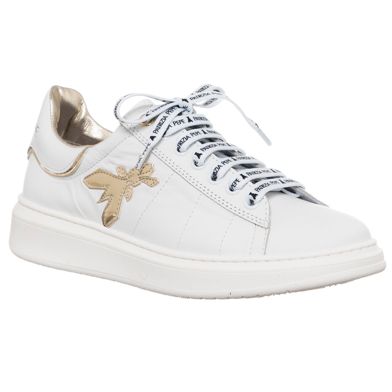 Patrizia Pepe Baskets en Cuir Graziella blanches