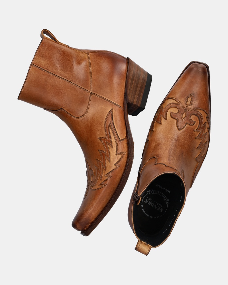 Sendra 11783 Mimo Rits- & gesloten boots  - cognac