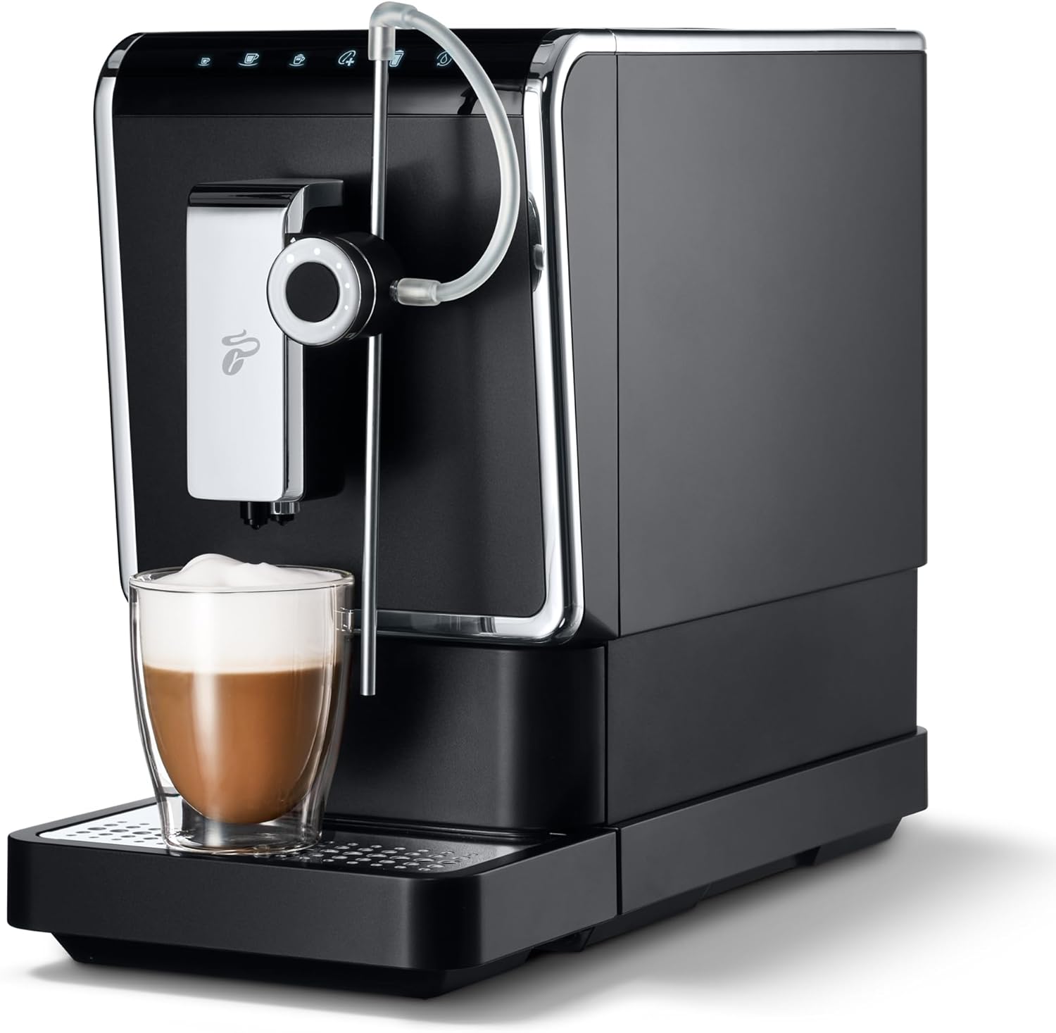Tchibo Kaffeevollautomat Esperto Pro mit One Touch Funktion für Caffè Crema, Espresso und Milchspezialitäten, Anthrazit