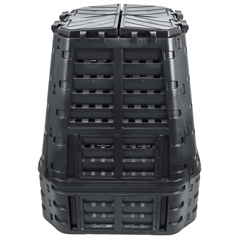 Composteur de jardin noir 93,3x93,3x113 cm 740 l