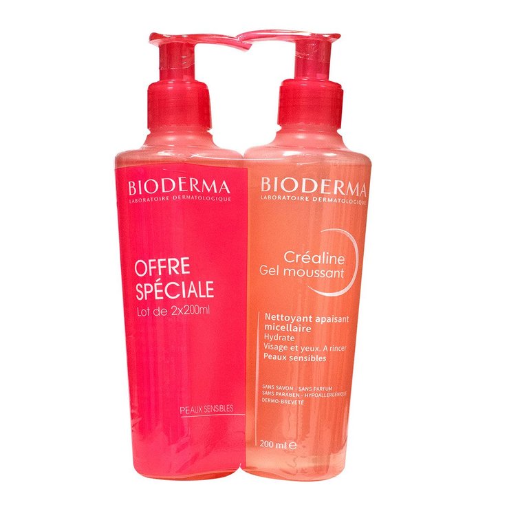 Créaline gel moussant 2x200ml