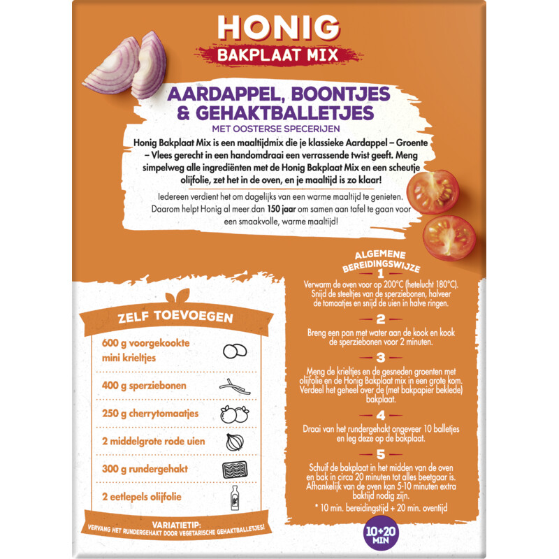Honig Mix aardappel, boontjes, gehaktballetjes