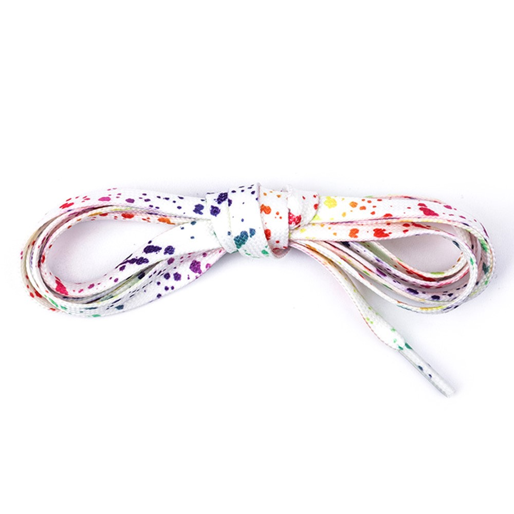 (1 Paar) 120cm Flache Schnürsenkel Fashion Schuhbändel mit Punkten - Bunt