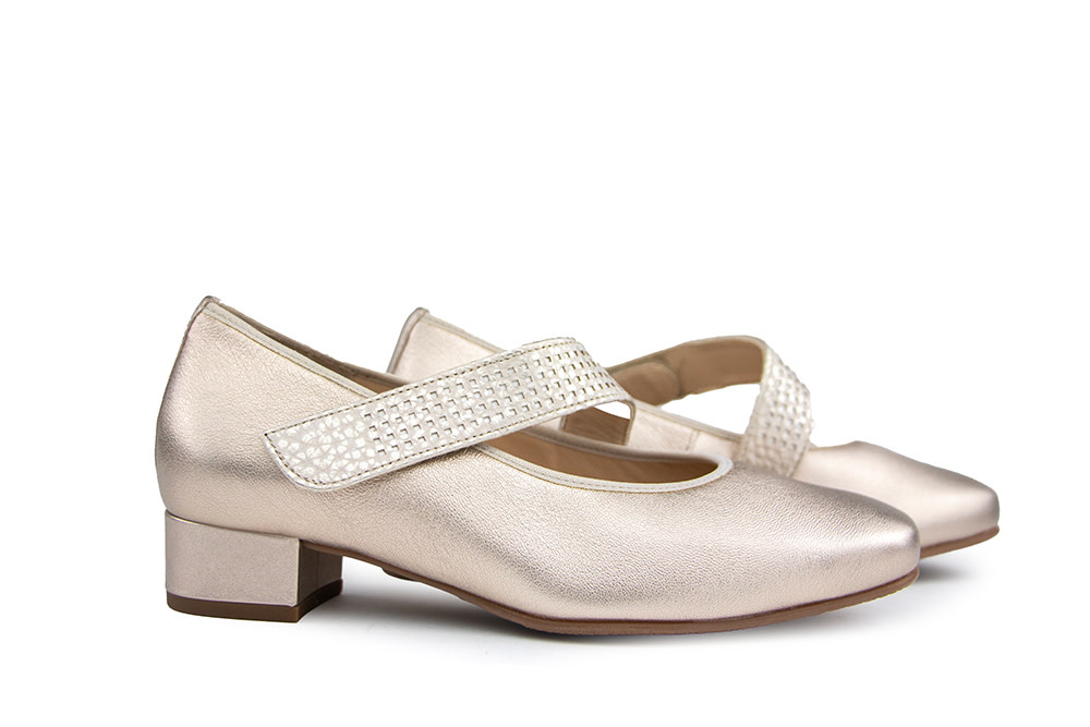 Hassia Bandschoen Lightbronze Perlato Cordoba