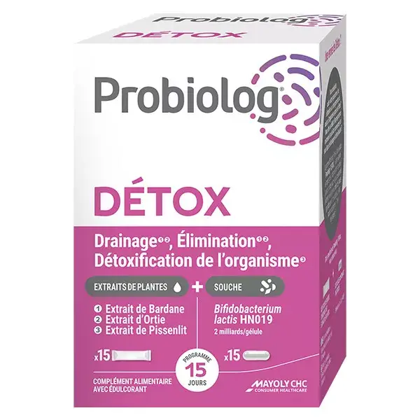 Mayoly CHC Probiolog Detox 15 cápsulas + 15 sachês