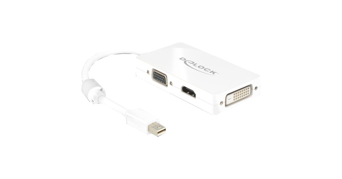 DeLOCKAdapter Mini DisplayPoort naar VGA/HDMI/DVI  (Wit, 62630, 0,16 meter)