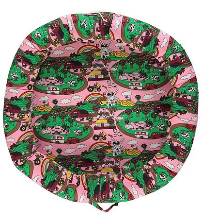 Småfolk 	Babynestchen - 75x75 - Pink m. Landschaft