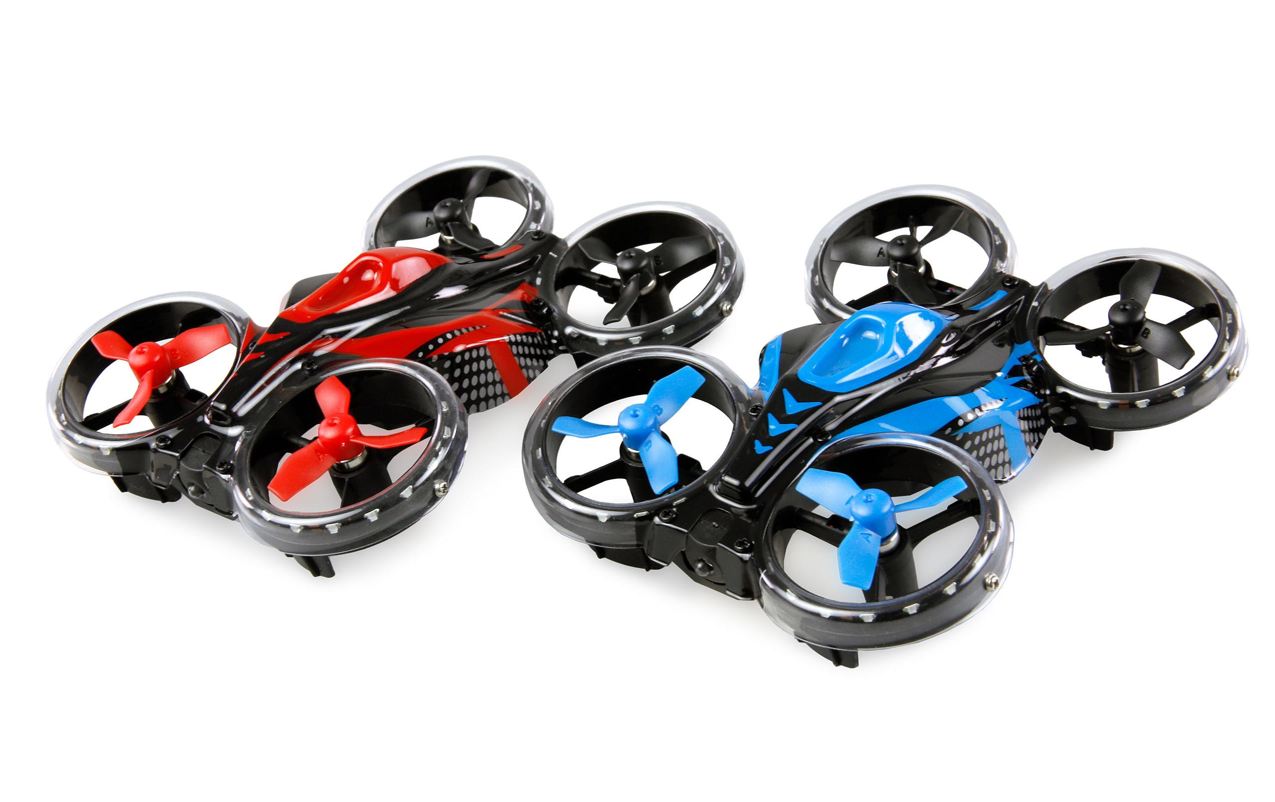 FightStar Battle Drone Set Rot & Blau, RTFZwei Drohnen mit IR-Kampf-Funktion für Kinder ab 8 Jahren
