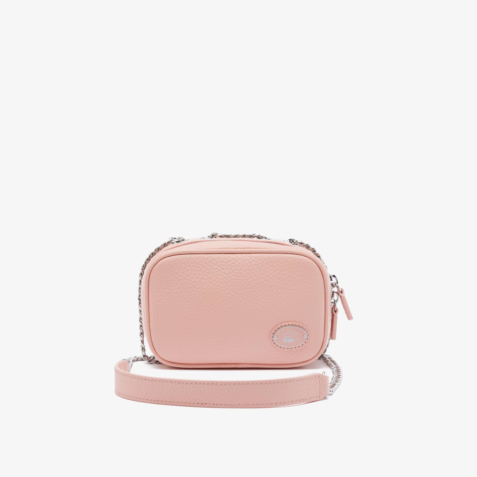 Damen LACOSTE Top Schultertasche aus genarbtem Leder Crossbody Taschen - Rosa - Lacoste - Damen