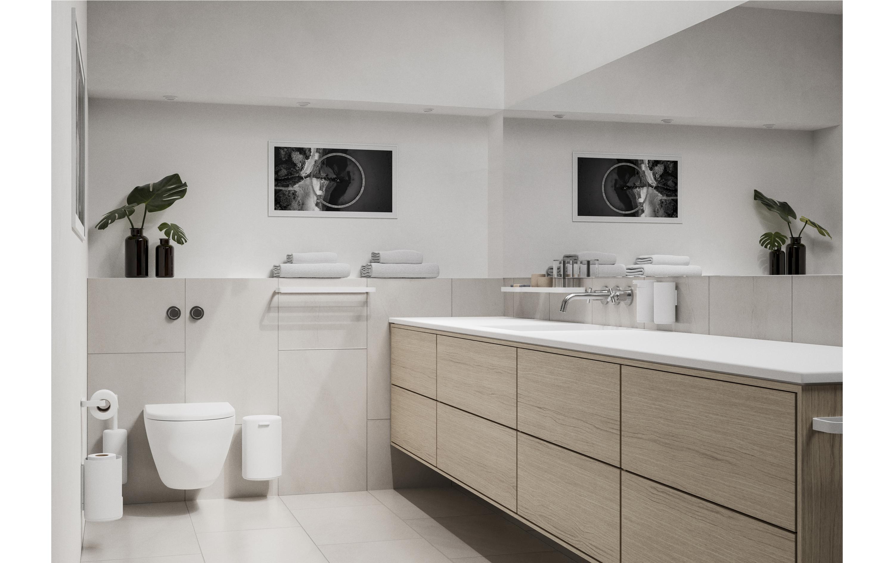 Toilettenbürste Rim WhiteToilettenbürste mit Wandmontage