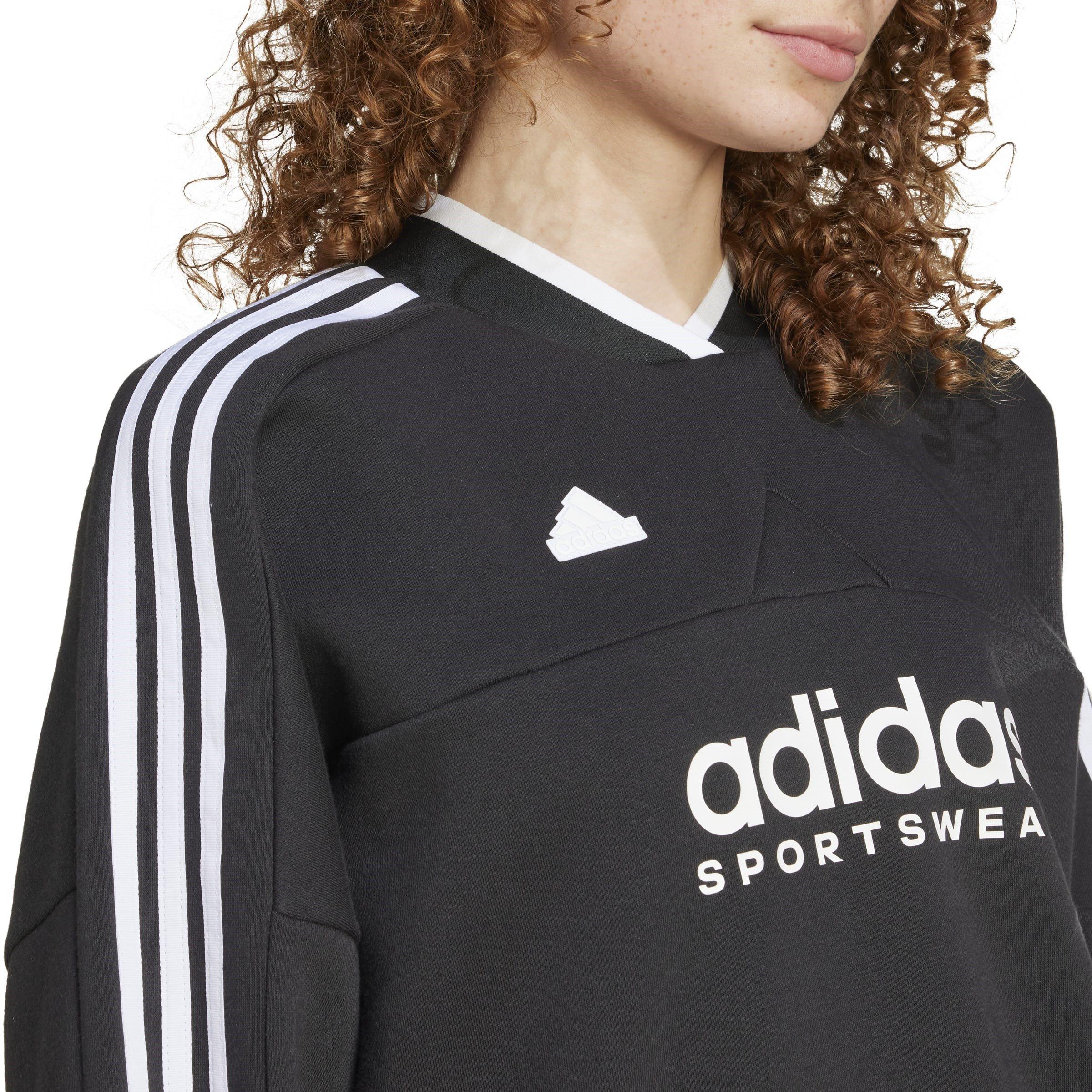 adidas Tiro Cut 3 Stripes Fleece Sweatshirt Womens