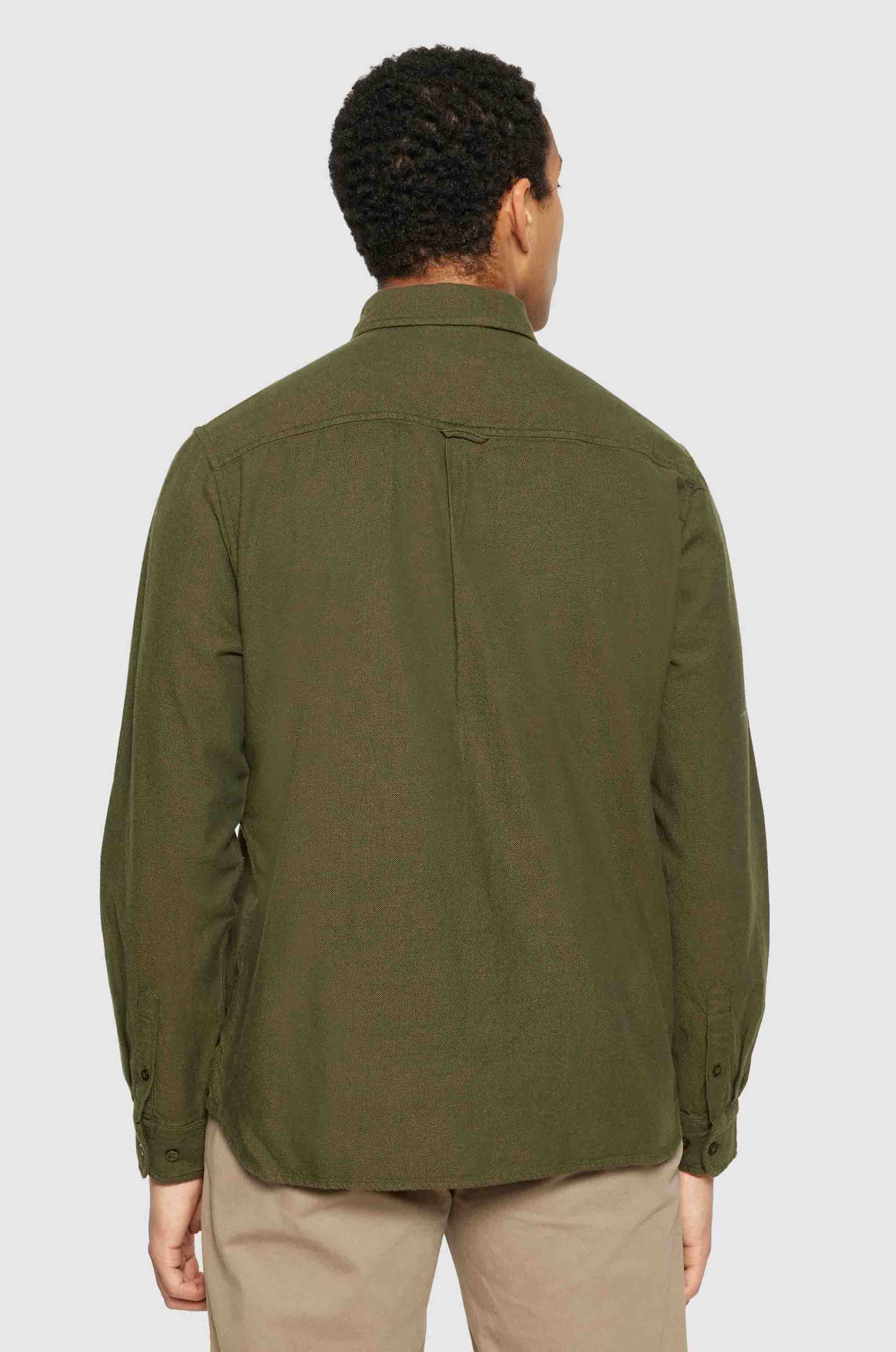 Knowledge Cotton Apparel Flanellhemd Heavy Twill Flannel Shirt Forrest Night