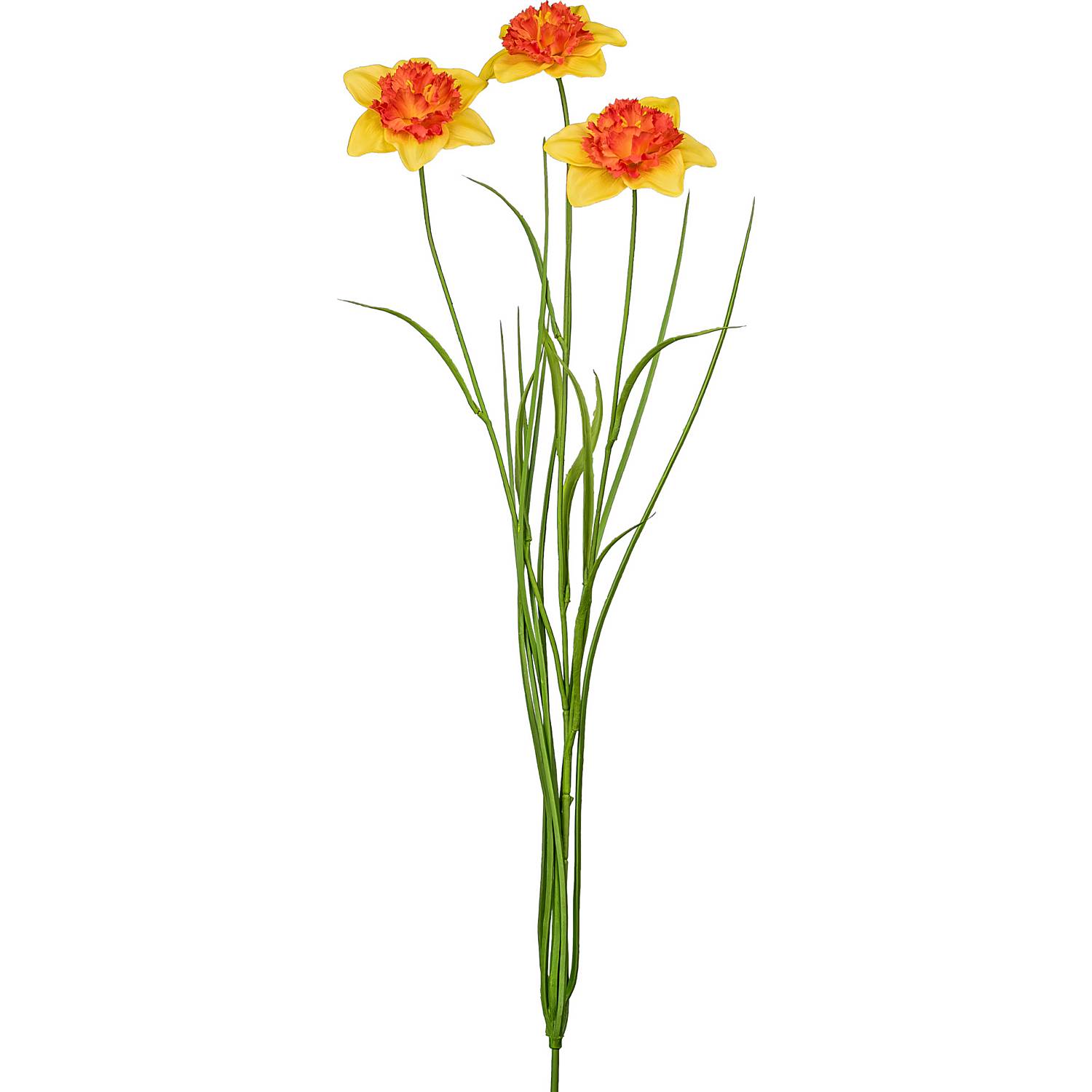 Kunstpflanze Narzisse mit Gras