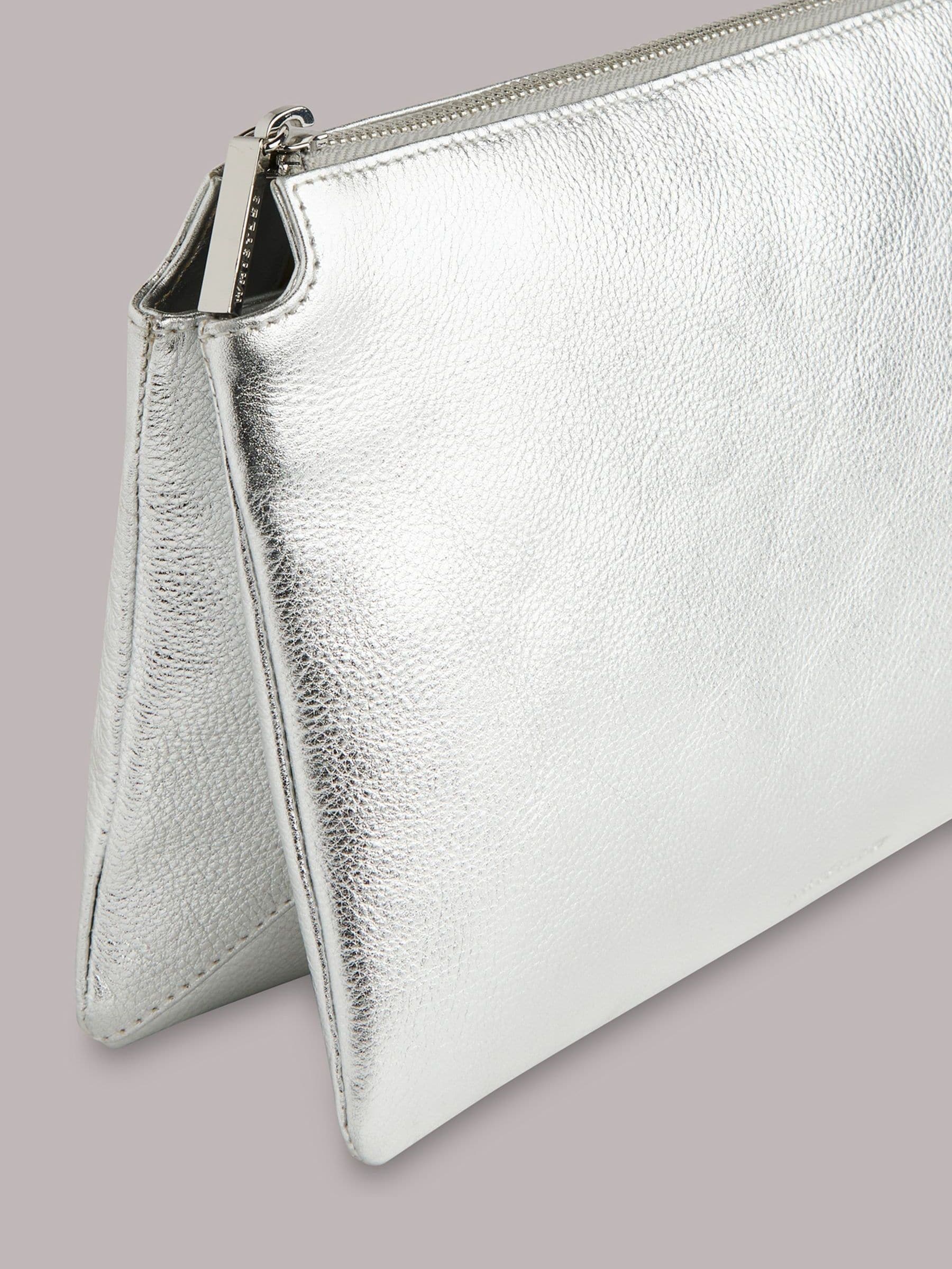Whistles Whistles Silver Elita Double Pouch Clutch Bag