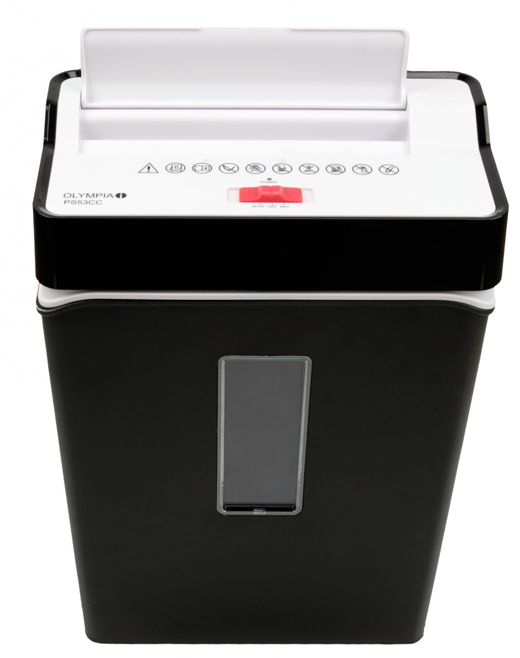 OLYMPIA PS 53 CC Aktenvernichter, Partikelschnitt Sicherheitsstufe P4, Schwarz