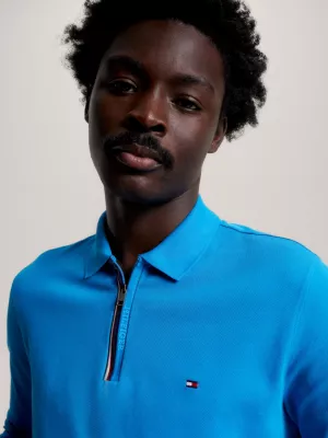 Polo de manga comprida Global Stripe Zip Slim Fit