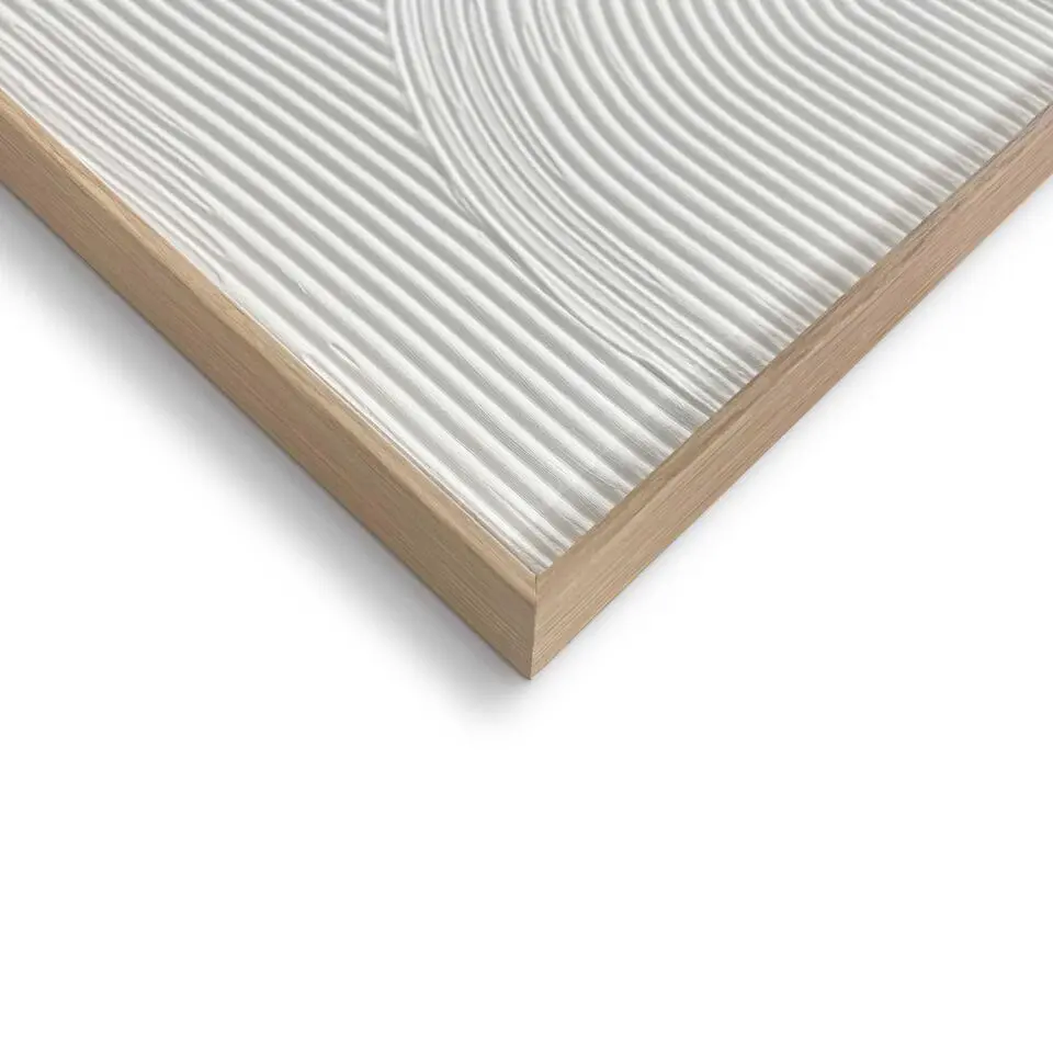 Abstracte wanddecoratie set met structuur Bogen - 40x30cm - Wit