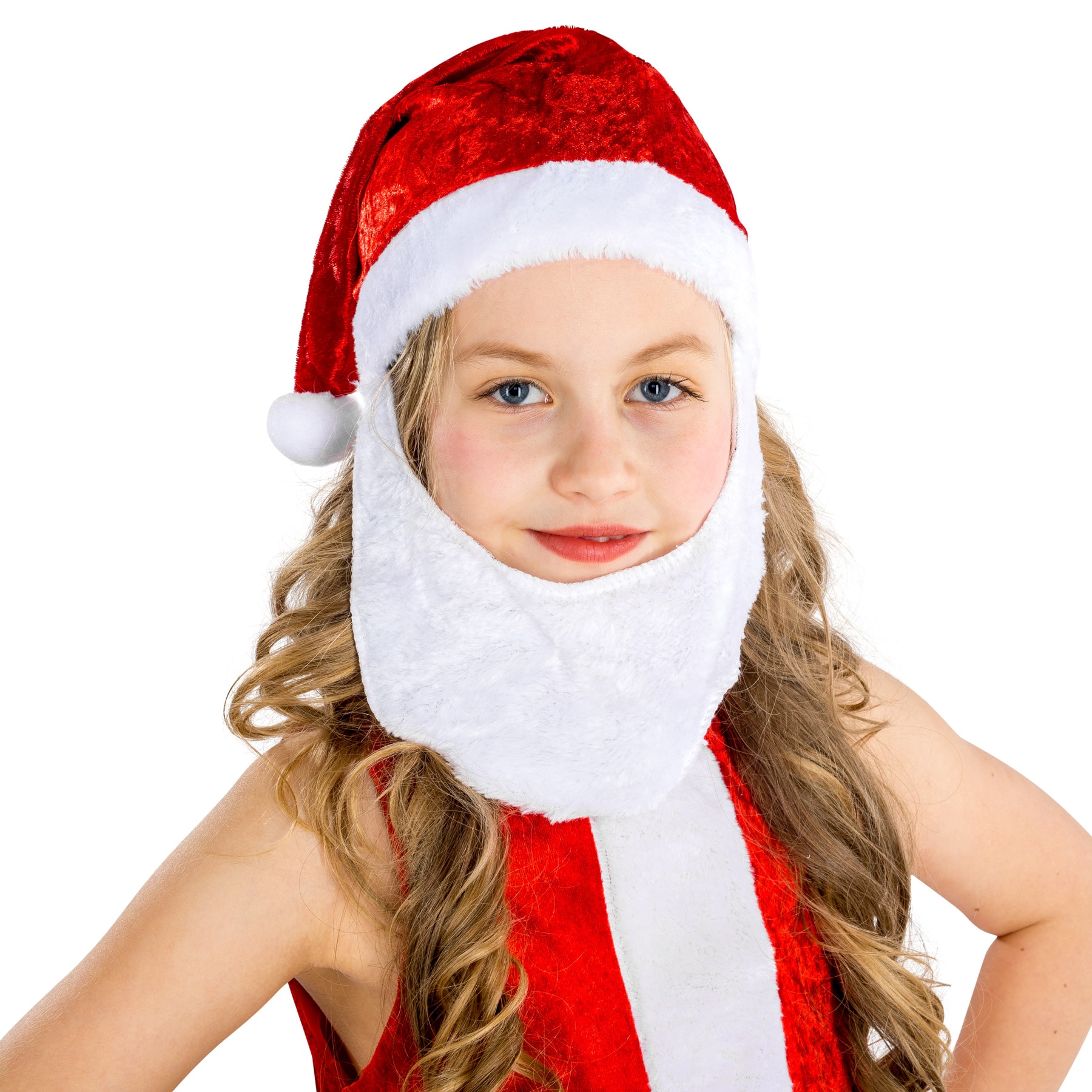 tectake® Mädchenkostüm süßer Weihnachtsfeger