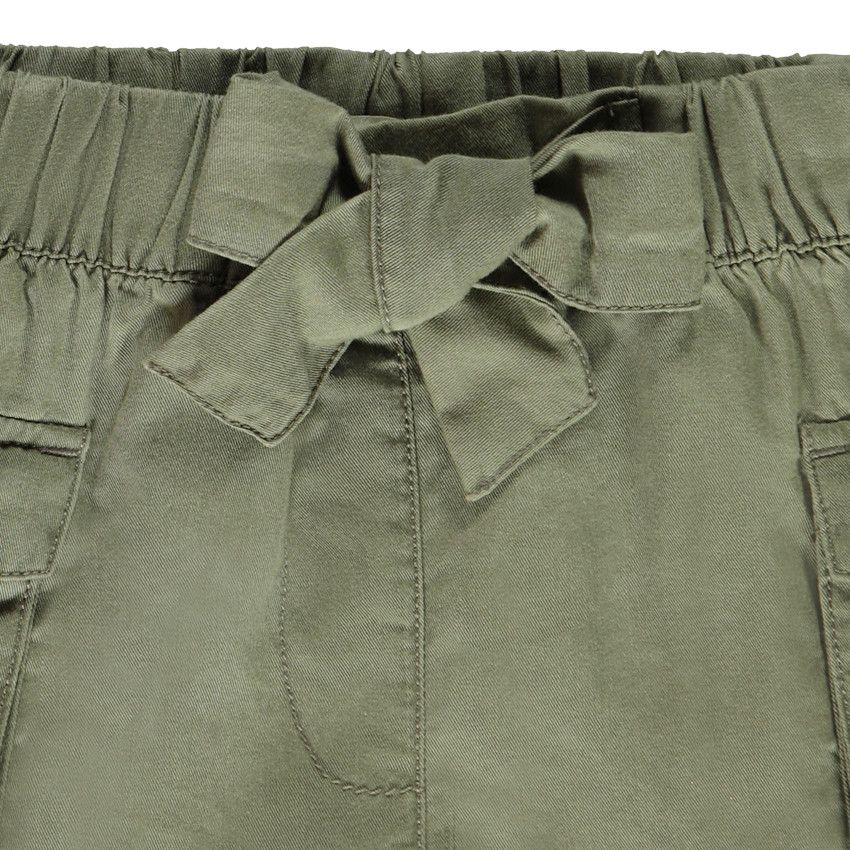 Short style cargo en lyocell avec poches pour fille - Vert