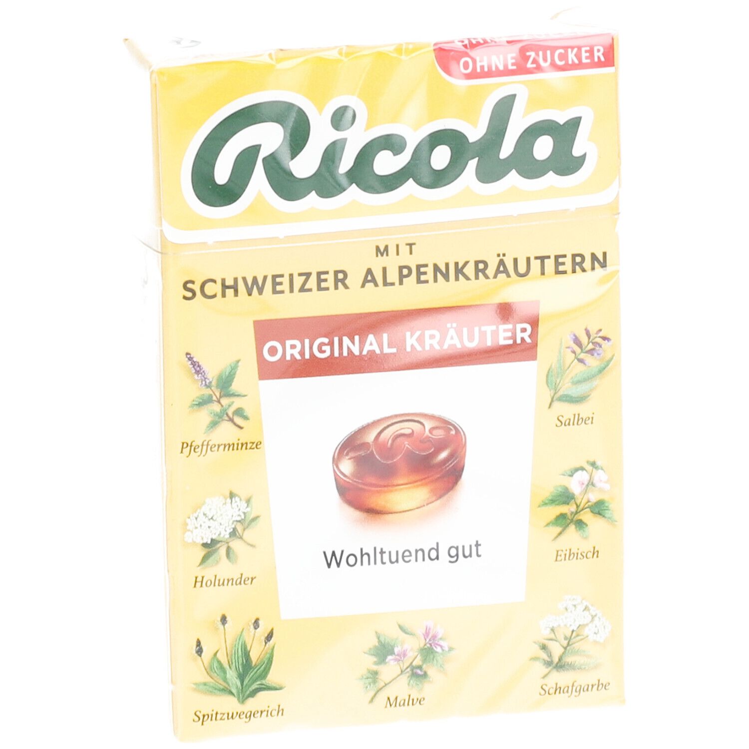 Ricola® Schweizer Kräuterbonbons Box Kräuter Original ohne Zucker