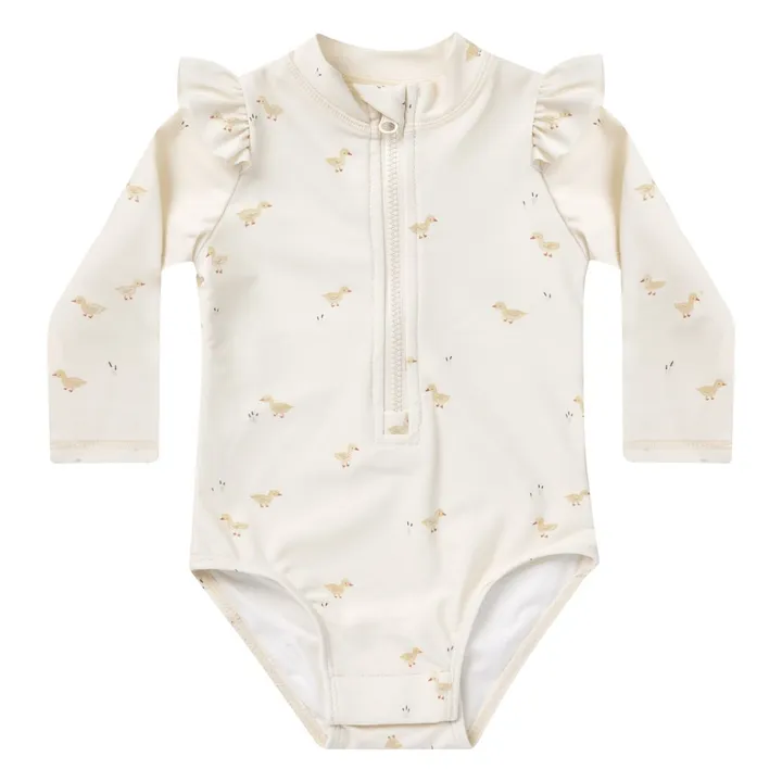 Quincy Mae Maillot Anti-UV Byron Canards | Blanc cassé