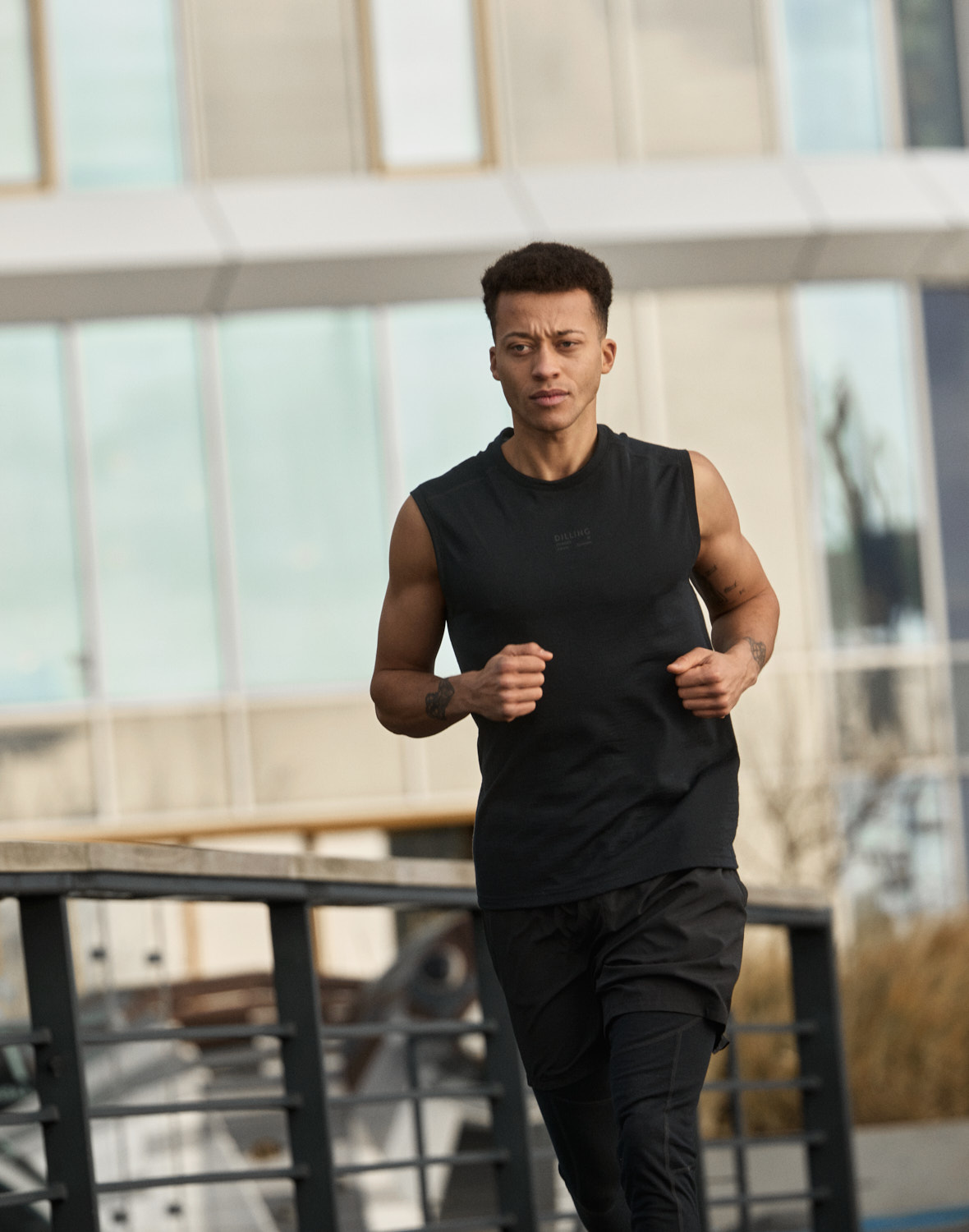 Tanktop in merinowol voor heren in Zwart