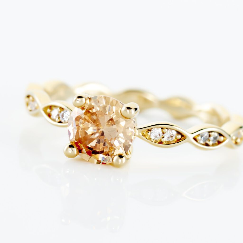Bague Kurt Plaqué Or Jaune Oxyde De Zirconium