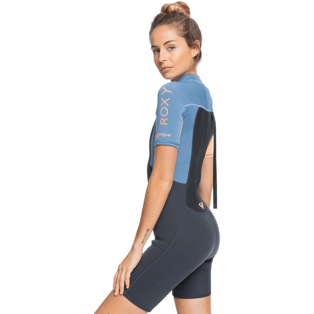 Roxy 2/2mm Prologue Back Zip Short Sleeve Springsuit Damen cloud black