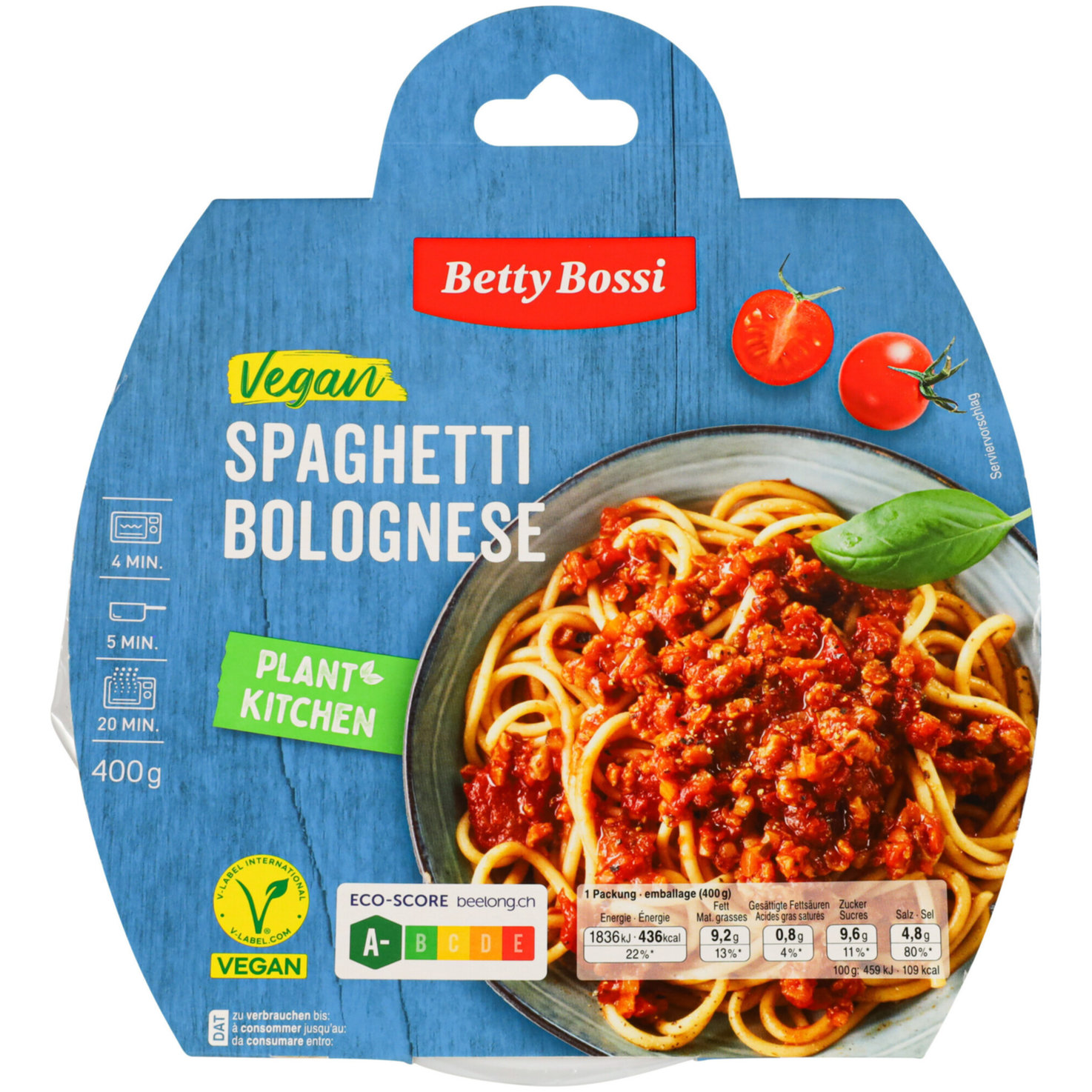 Betty Bossi Plant Kitchen vegan Spaghetti Bolognese